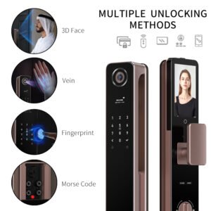 S1 Keyless Smart Lock – 3D Face, Fingerprint, Vein Scan, and Emergency Code Access