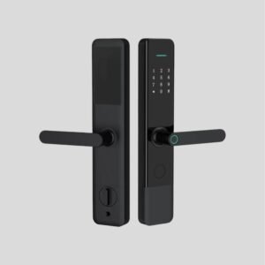 X1 smart fingerprint door lock with TTLock Bluetooth app control, PIN access, RFID, and optional Wi-Fi gateway for remote use.